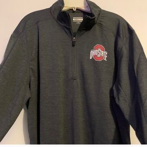 Ohio State Buckeyes Quarter Zip long sleeve shirt.